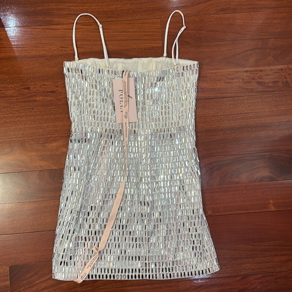 Oh Polly Silver Sequin Mini Dress